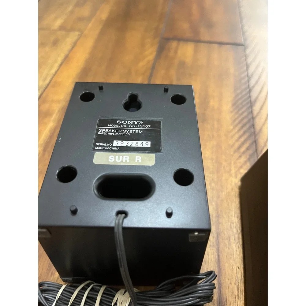 Sony SS-TS107 Speaker System Pair Black Good Wired‎ Home Theater Surround